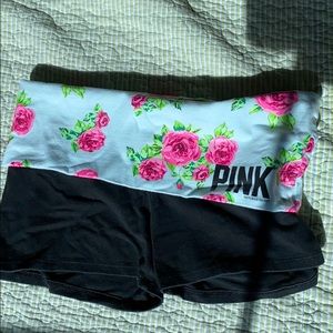 Fold over Victoria Secret pink yoga shorts
